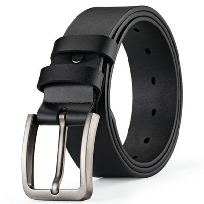 Mens Luxury PU Leather Belt - Alloy Square Pin Buckle Designer Jeans Accessory - ZOOMNSTORE