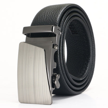 Men's Leather Belt - Top Layer Cowhide With Automatic Buckle | Business Casual Accessory - ZOOMNSTORE