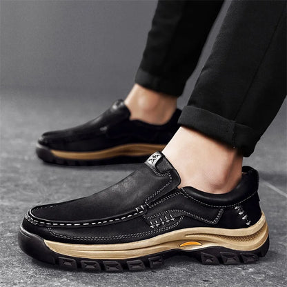 Men's Leather Loafers – Classic Business Shoes Men | Breathable PU Upper Casual Footwear - ZOOMNSTORE