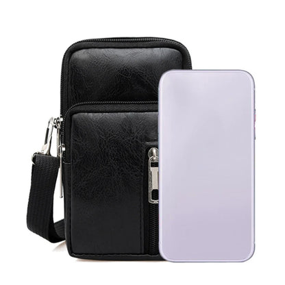Men's Leather Shoulder Bag – Multi Function Casual Crossbody Messenger Bag - ZOOMNSTORE