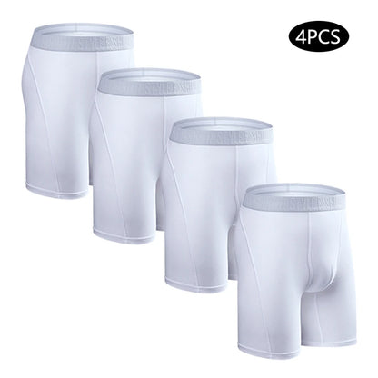 Men's Long Boxers - Plus Size Cotton Boxer Shorts With Stretch Fabric Comfort - ZOOMNSTORE