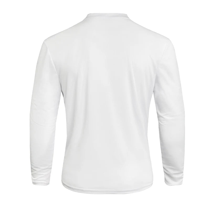 Men's Long Sleeve Polo – Breathable Polyester Shirt | Casual Campus Wear - ZOOMNSTORE