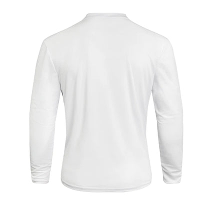 Men's Long Sleeve Polo – Breathable Polyester Shirt | Casual Campus Wear - ZOOMNSTORE