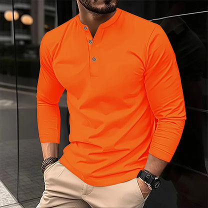 Men's Long Sleeve Polo – Breathable Polyester Shirt | Casual Campus Wear - ZOOMNSTORE