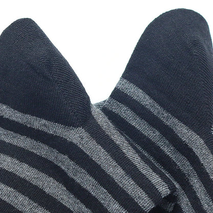 Men's Long Socks Pack - 5 Pairs Striped & Solid Black Cotton Crew Socks | Comfortable Plus Size EU40-47 - ZOOMNSTORE