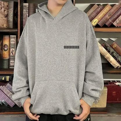 Designer Oversized Hoodie - Luxury Mens Flocked Logo Sweatshirt - ZOOMNSTORE