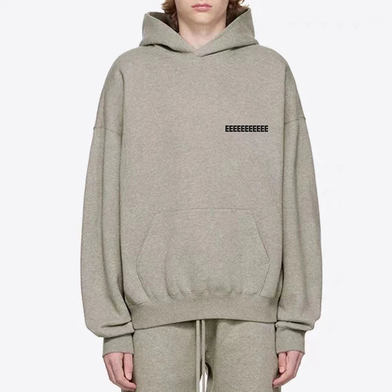 Designer Oversized Hoodie - Luxury Mens Flocked Logo Sweatshirt - ZOOMNSTORE