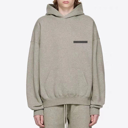 Designer Oversized Hoodie - Luxury Mens Flocked Logo Sweatshirt - ZOOMNSTORE