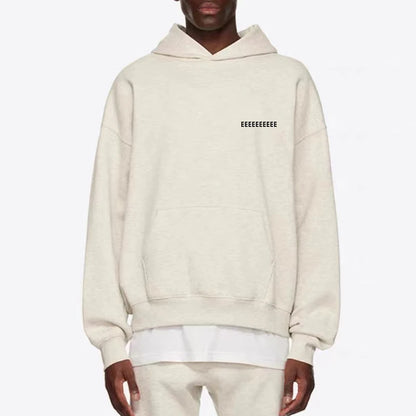 Designer Oversized Hoodie - Luxury Mens Flocked Logo Sweatshirt - ZOOMNSTORE