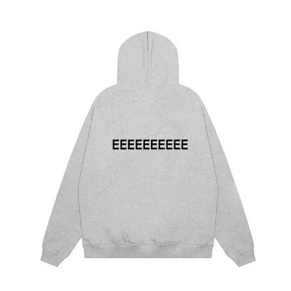 Designer Oversized Hoodie - Luxury Mens Flocked Logo Sweatshirt - ZOOMNSTORE