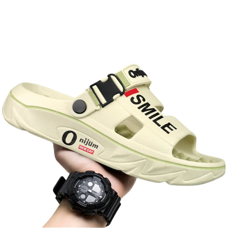 Mens Comfortable Massage Slippers - Indoor Outdoor Sandals and Clogs - ZOOMNSTORE