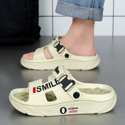 Mens Comfortable Massage Slippers - Indoor Outdoor Sandals and Clogs - ZOOMNSTORE