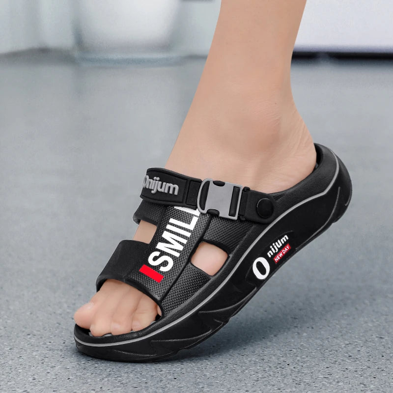 Mens Comfortable Massage Slippers - Indoor Outdoor Sandals and Clogs - ZOOMNSTORE
