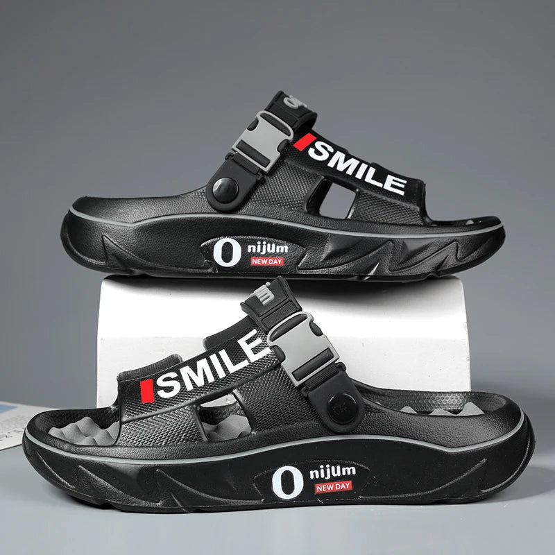 Mens Comfortable Massage Slippers - Indoor Outdoor Sandals and Clogs - ZOOMNSTORE