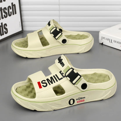 Mens Comfortable Massage Slippers - Indoor Outdoor Sandals and Clogs - ZOOMNSTORE