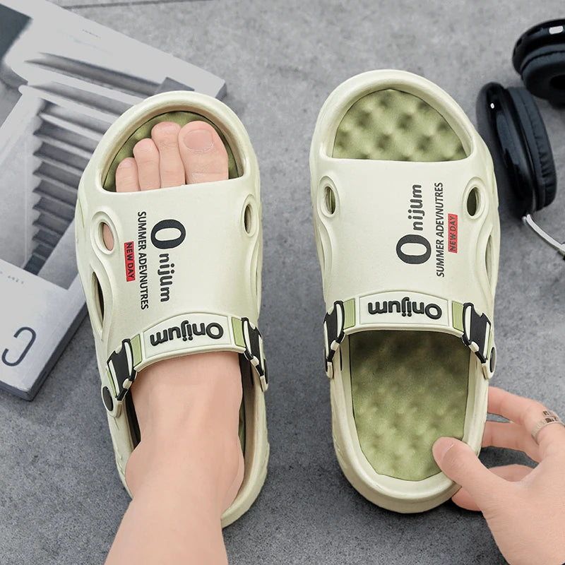 Men's Massage Slippers - Summer Soft Sole Sandals | Comfortable EVA Slides - ZOOMNSTORE