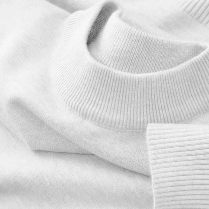 Autumn New Men's Casual Mock Turtleneck Sweater Long Sleeved Warm Pullover Basic Lightweight Street Clothing Knitted Jacket Top - ZOOMNSTORE