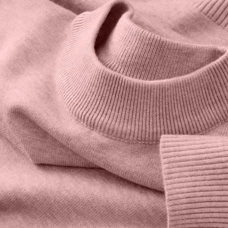 Autumn New Men's Casual Mock Turtleneck Sweater Long Sleeved Warm Pullover Basic Lightweight Street Clothing Knitted Jacket Top - ZOOMNSTORE