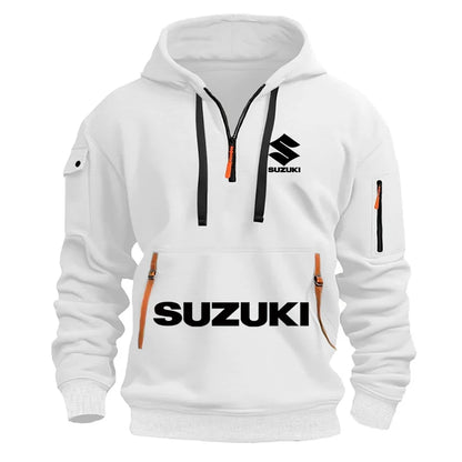 Men's Motorcycle Hoodie - Suzuki Casual Outdoor Sports Pullover Hoodie for Autumn & Winter - ZOOMNSTORE