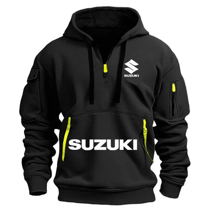 Men's Motorcycle Hoodie - Suzuki Casual Outdoor Sports Pullover Hoodie for Autumn & Winter - ZOOMNSTORE