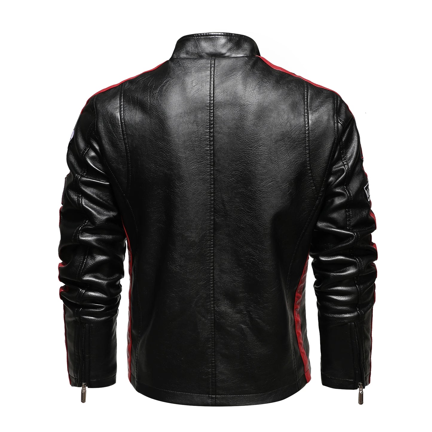 Mens PU Leather Motorcycle Racing Jacket - Stylish Biker Gear - ZOOMNSTORE