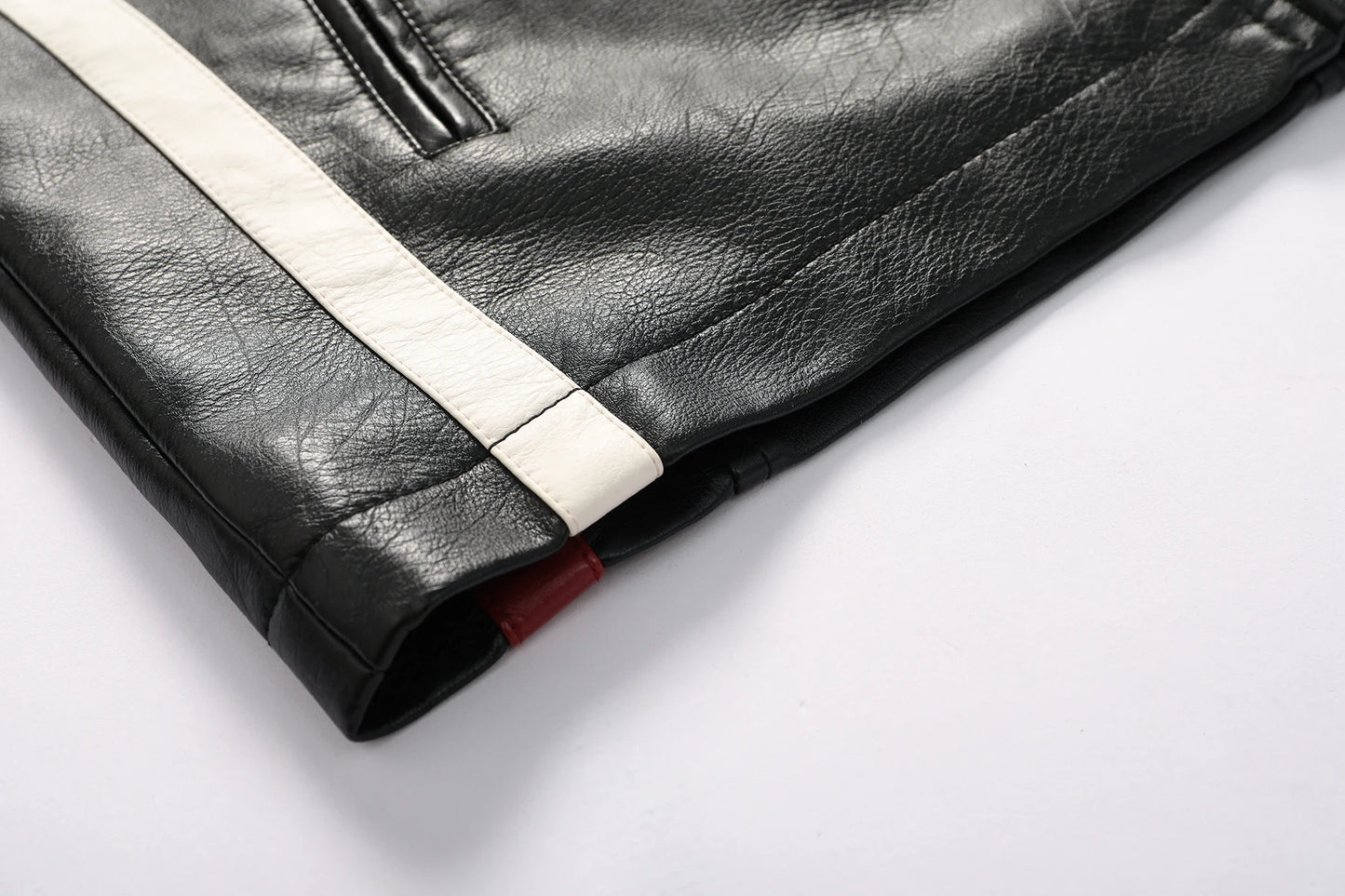 Mens PU Leather Motorcycle Racing Jacket - Stylish Biker Gear - ZOOMNSTORE