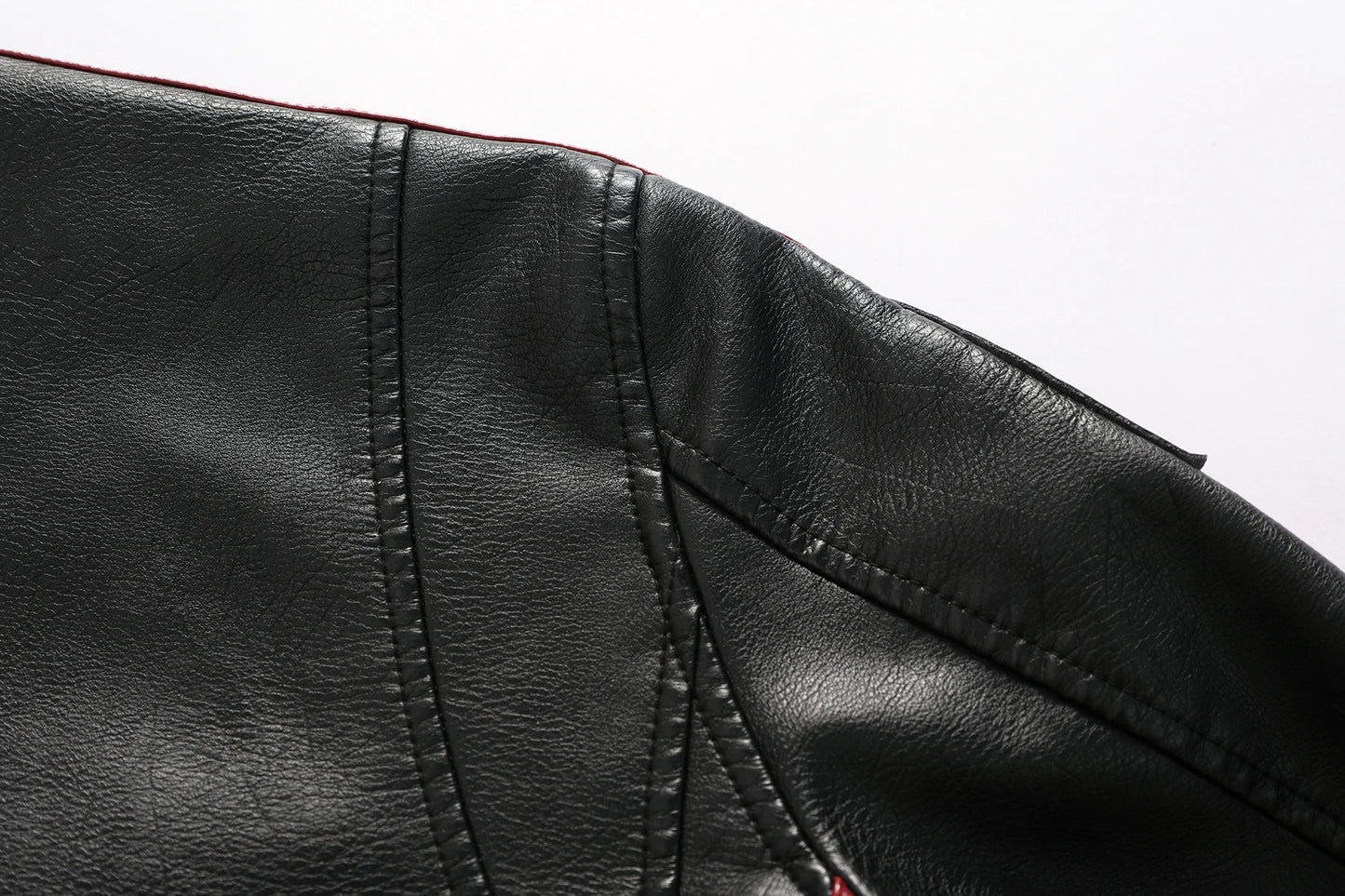 Mens PU Leather Motorcycle Racing Jacket - Stylish Biker Gear - ZOOMNSTORE