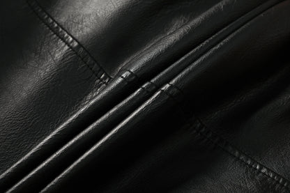 Mens PU Leather Motorcycle Racing Jacket - Stylish Biker Gear - ZOOMNSTORE