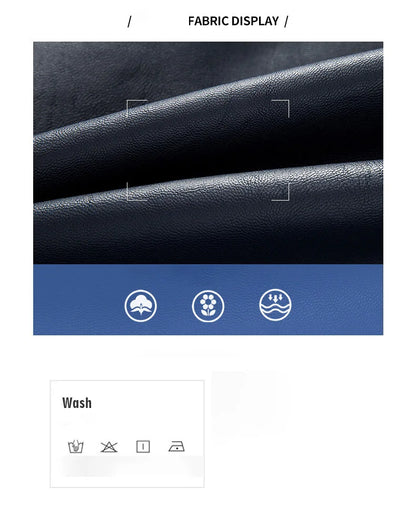 Mens Color Block Leather Motorcycle Jacket - Casual PU Pilot Jacket - ZOOMNSTORE