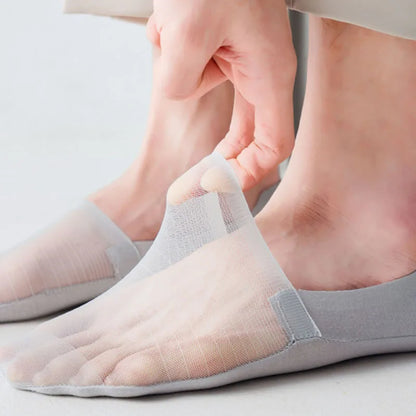 Mens Ultra-Thin Invisible Boat Socks - Non-Slip Breathable Summer 3-Pair Pack - ZOOMNSTORE