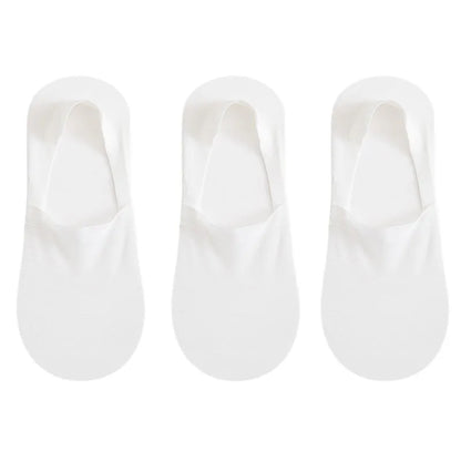 Mens Ultra-Thin Invisible Boat Socks - Non-Slip Breathable Summer 3-Pair Pack - ZOOMNSTORE