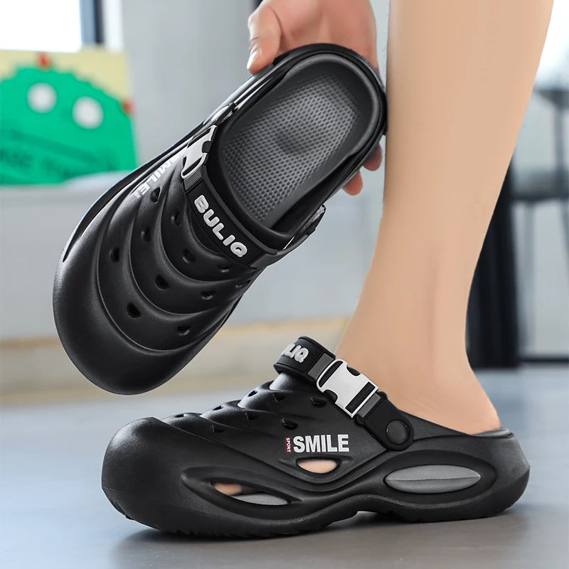 Men's Non Slip Clogs - Wear Resistant Thick Sole Sandals | Comfortable Outdoor Shoes - ZOOMNSTORE