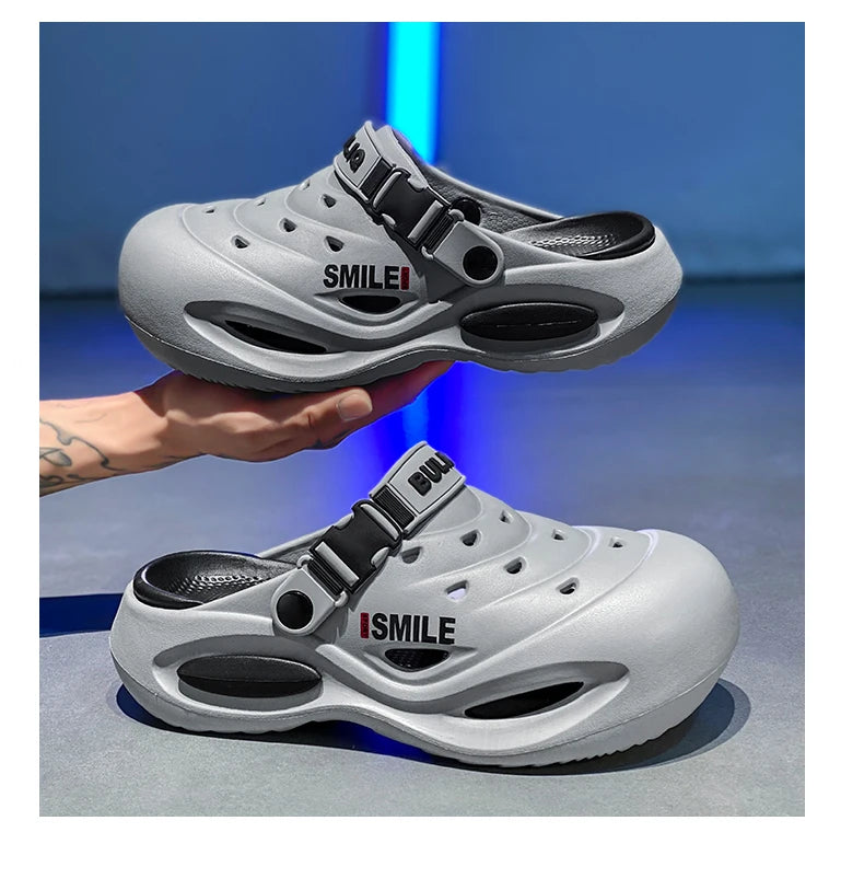 Men's Non Slip Clogs - Wear Resistant Thick Sole Sandals | Comfortable Outdoor Shoes - ZOOMNSTORE