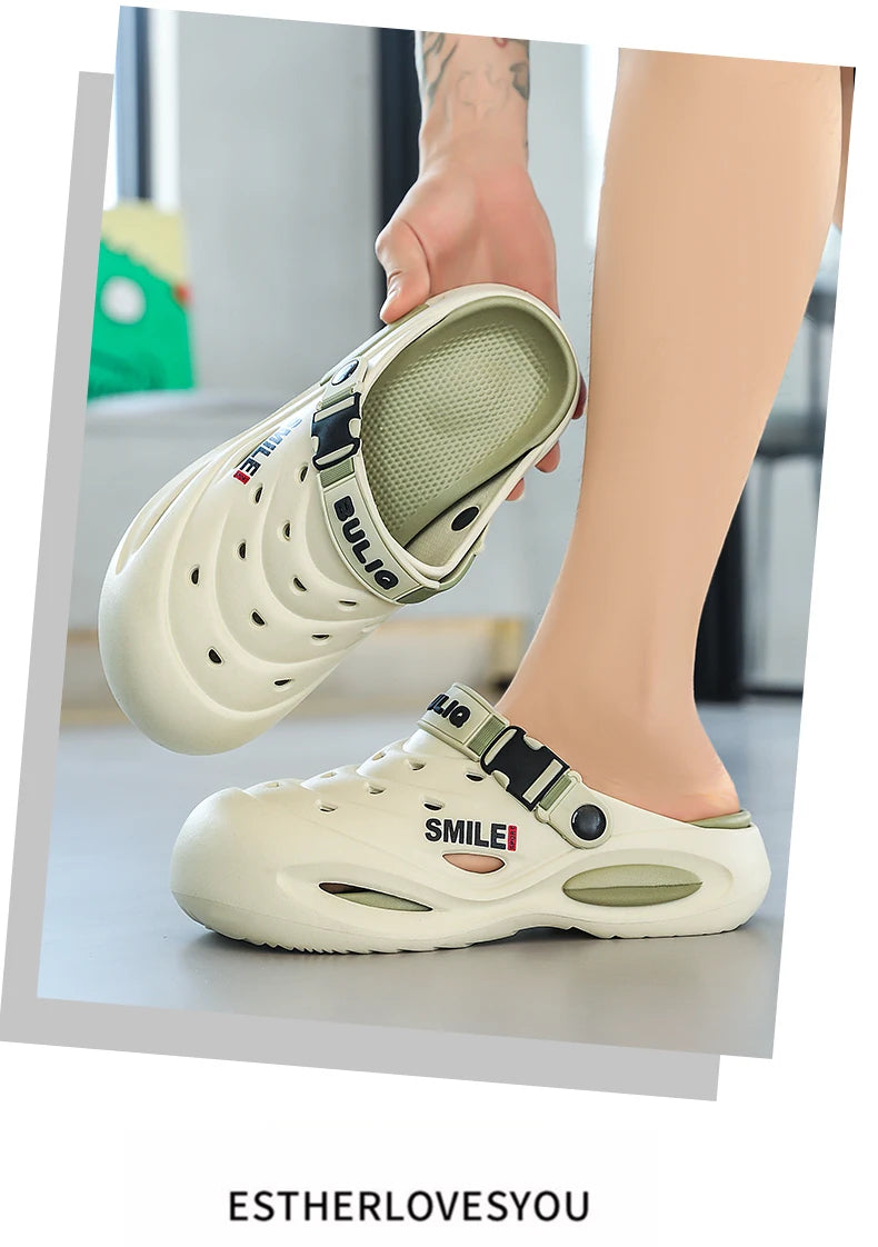 Men's Non Slip Clogs - Wear Resistant Thick Sole Sandals | Comfortable Outdoor Shoes - ZOOMNSTORE