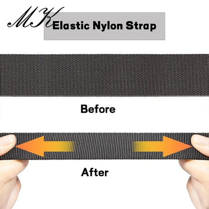 Men's Nylon Belt Large Size – Adjustable Work Belt No Holes With Plastic Buckle - ZOOMNSTORE