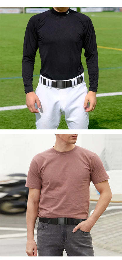 Men's Nylon Belt Large Size – Adjustable Work Belt No Holes With Plastic Buckle - ZOOMNSTORE