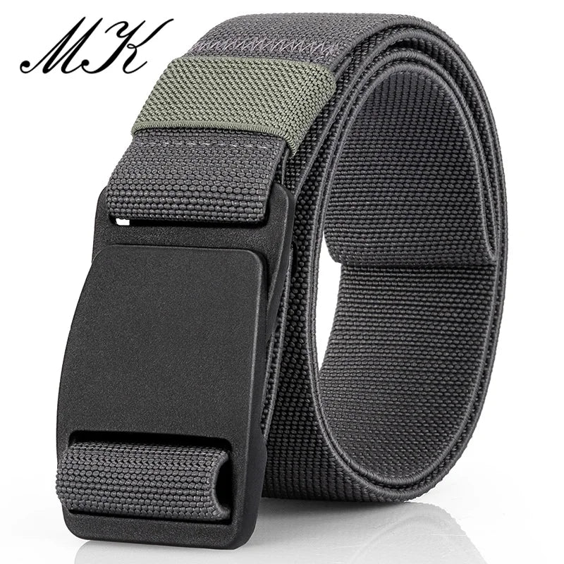 Men's Nylon Belt Large Size – Adjustable Work Belt No Holes With Plastic Buckle - ZOOMNSTORE