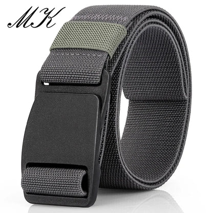 Men's Nylon Belt Large Size – Adjustable Work Belt No Holes With Plastic Buckle - ZOOMNSTORE