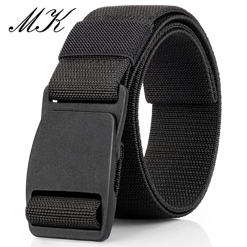 Men's Nylon Belt Large Size – Adjustable Work Belt No Holes With Plastic Buckle - ZOOMNSTORE