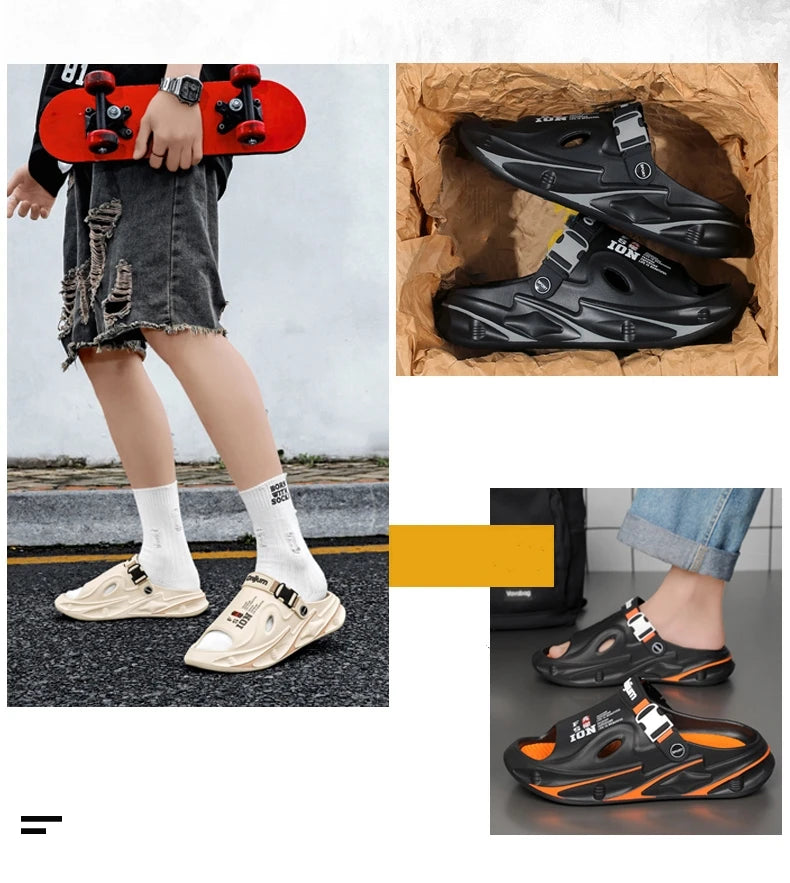 Men's Outdoor Sandals – Comfortable Soft EVA Casual Slip-Ons for Summer Beach - ZOOMNSTORE