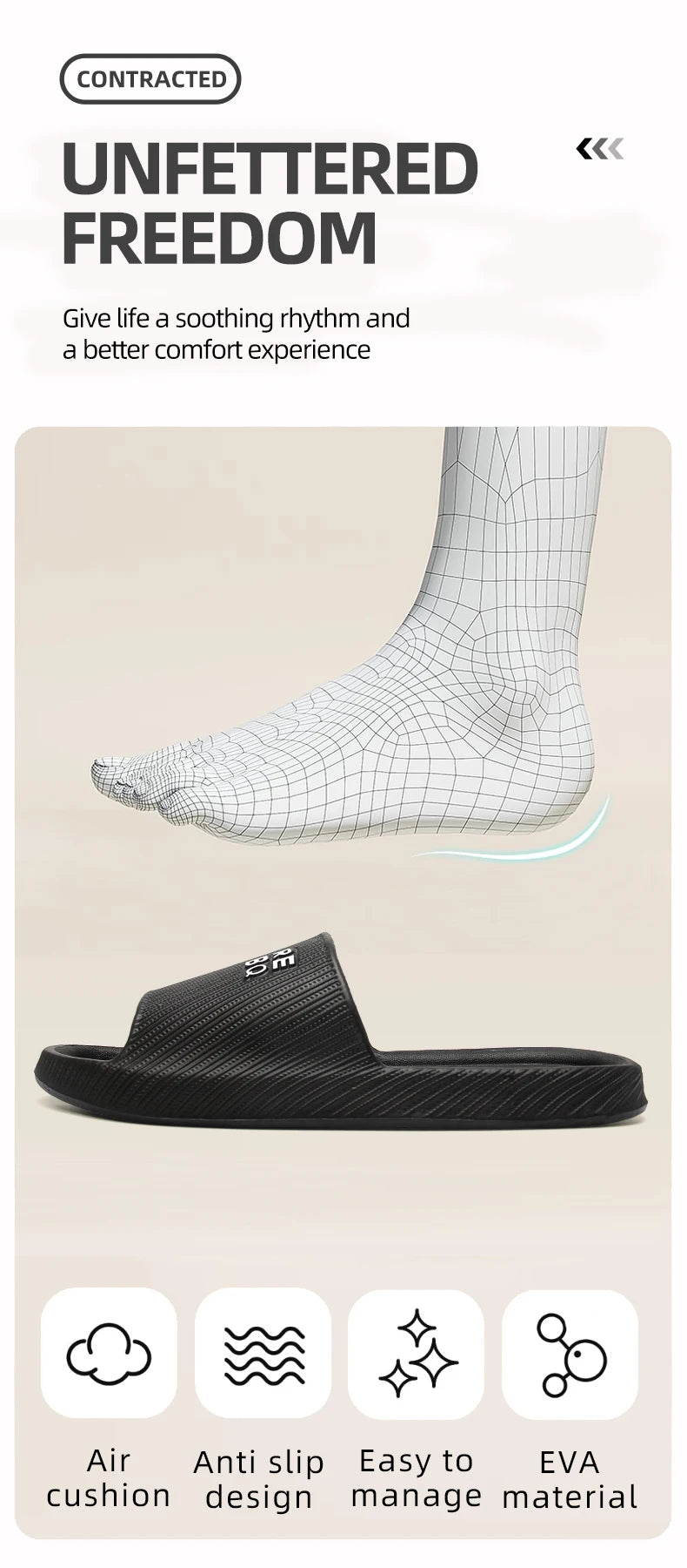 Men's Outdoor Sandals – Thick Sole Summer Slip Resistant EVA Soft Sole Footwear - ZOOMNSTORE