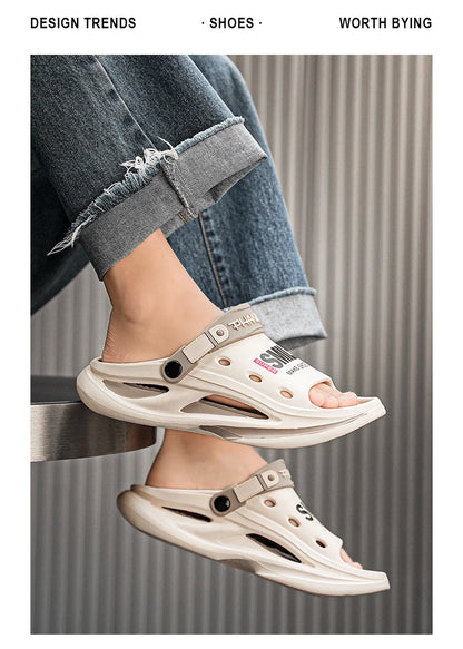 Men's Outdoor Sandals – Comfortable Soft Sole Slides | Casual Beach Shoes - ZOOMNSTORE