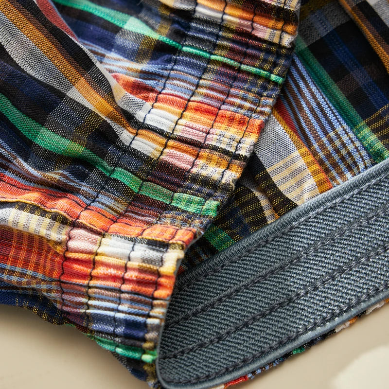 Men's Plaid Boxer Shorts - 4 Pack Cotton Breathable Comfortable Boxers - ZOOMNSTORE