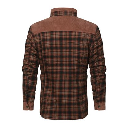 Men's Plaid Sherpa Jacket – Warm Winter Bomber Coat With Cozy Lining - ZOOMNSTORE