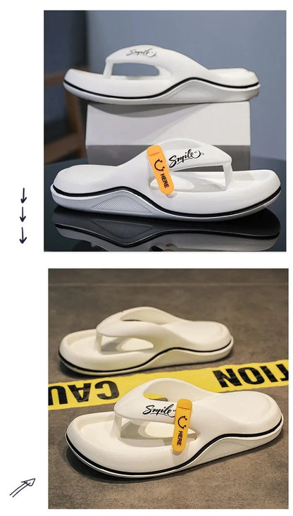 Mens Platform Flip Flops - Soft Sole EVA Outdoor Casual Slides - ZOOMNSTORE