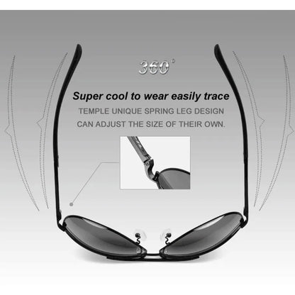 Men's Polarized Sunglasses - UV400 Rimless Pilot Driving Glasses | Alloy Frame - ZOOMNSTORE