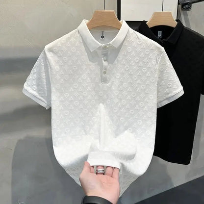 Men's Polo Shirt - Breathable Summer Polo Tee With Ice Silk Fabric, Short Sleeve - ZOOMNSTORE