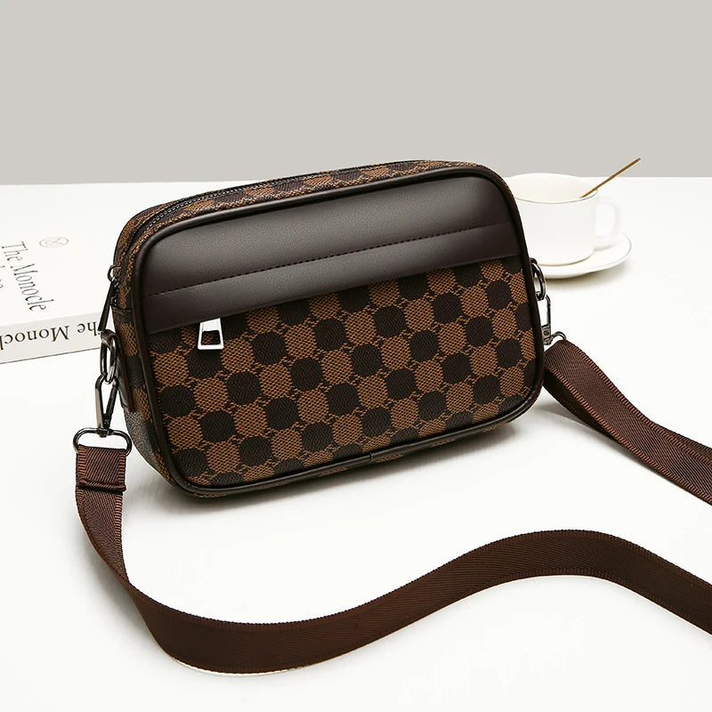 Men's Printed Handbag - Luxury Designer Multifunctional Shoulder Bag With Zipper Closure - ZOOMNSTORE