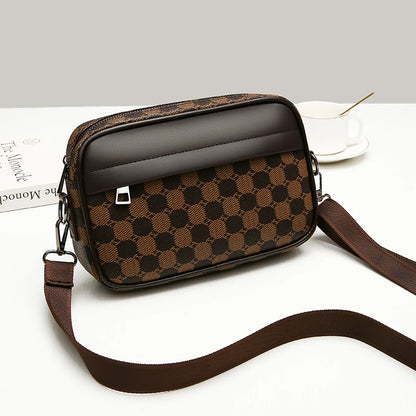 Men's Printed Handbag - Luxury Designer Multifunctional Shoulder Bag With Zipper Closure - ZOOMNSTORE