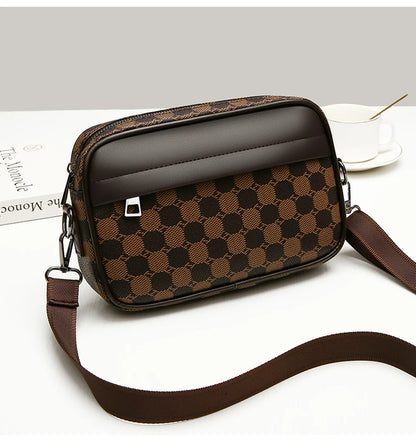 Men's Printed Handbag - Luxury Designer Multifunctional Shoulder Bag With Zipper Closure - ZOOMNSTORE